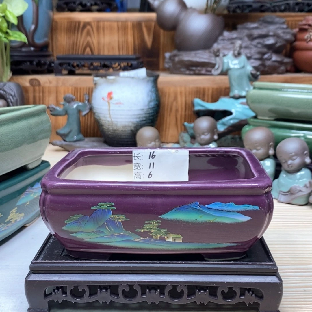 紫砂花盆陶瓷艺术花盆陶瓷