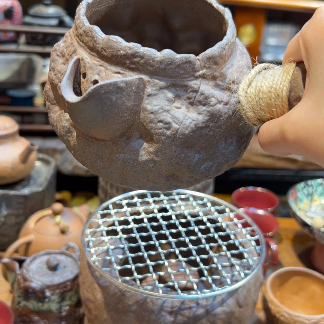 裸烧老岩泥粗陶茶具茶器