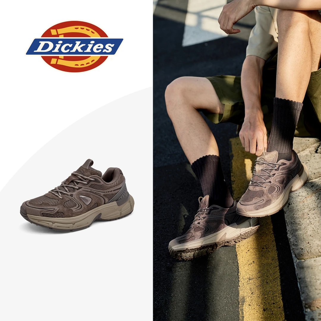 Dickies冬季新款老爹鞋男透气时尚耐磨运动鞋户外百搭低帮休闲鞋