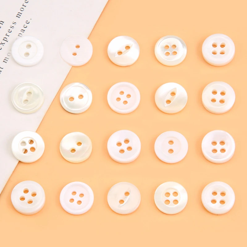 白色贝壳纽扣男女衬衫专用小扣子高端衬衣POLO衫儿童衣服钮扣大全