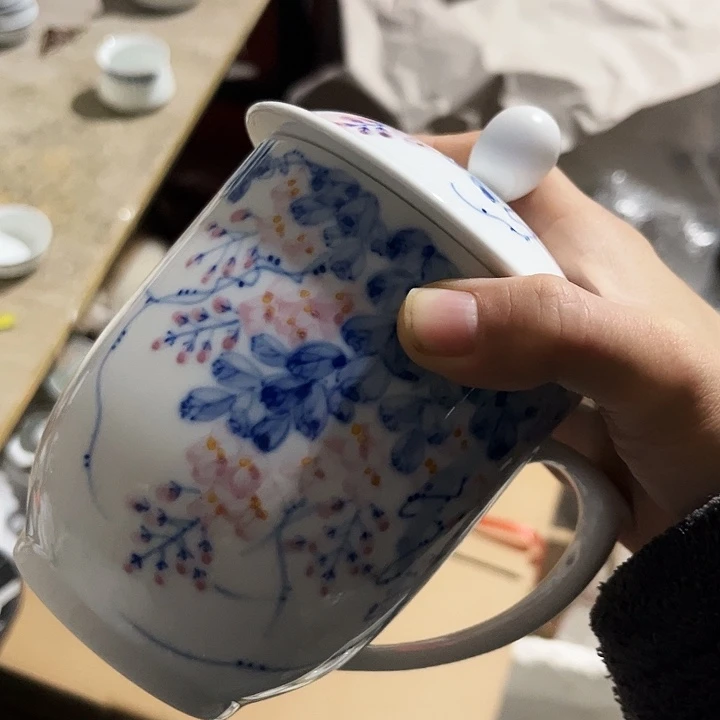 碗手绘办公杯一个陶瓷