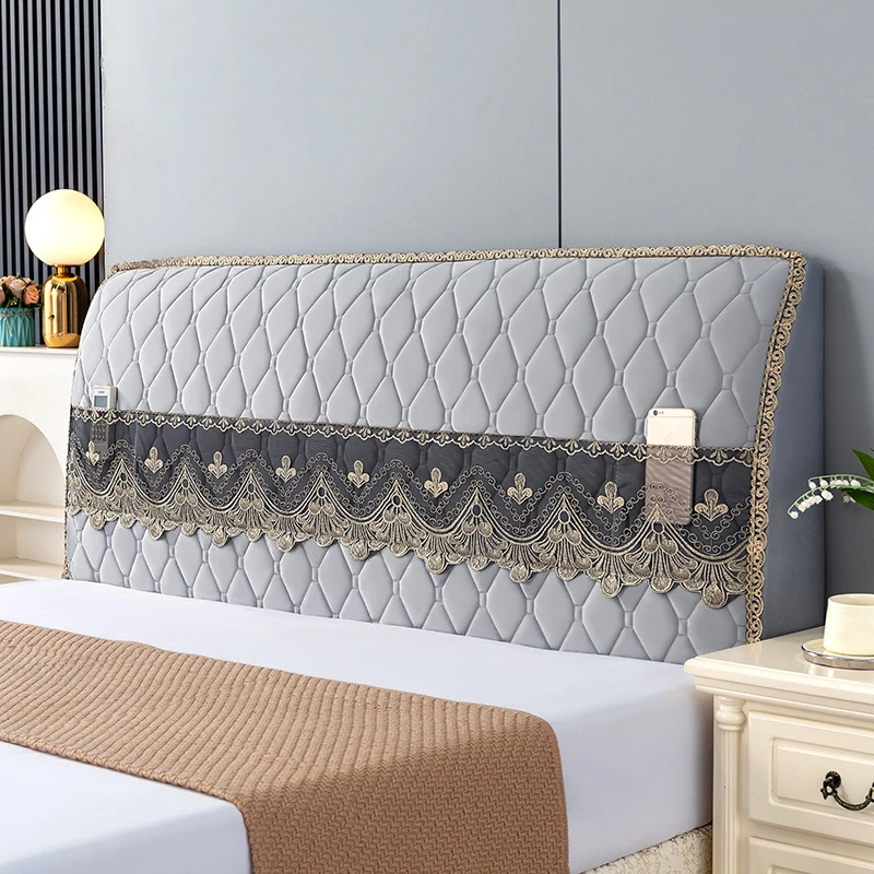 床头罩套全包防尘罩多用床头罩弹力软包新款蕾丝边保护套现代简约