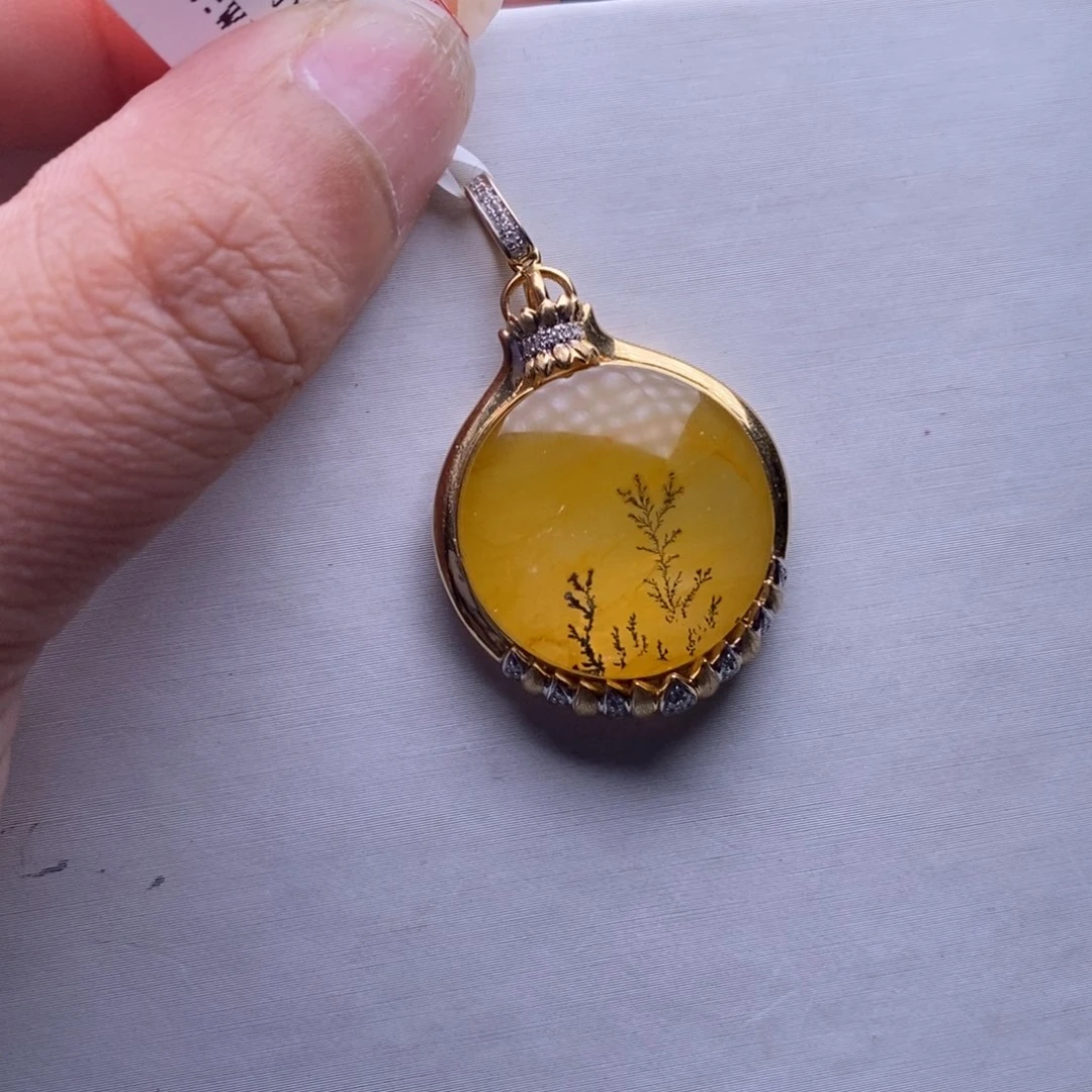 吊坠18K金镶嵌水晶JP50084婷