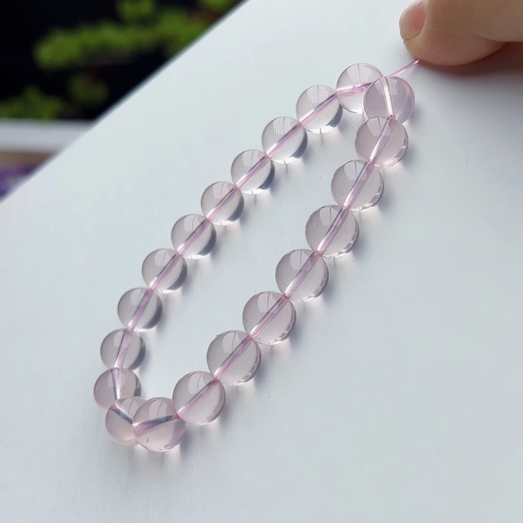 芙蓉石手链未镶嵌用****0粉晶10mm29.11