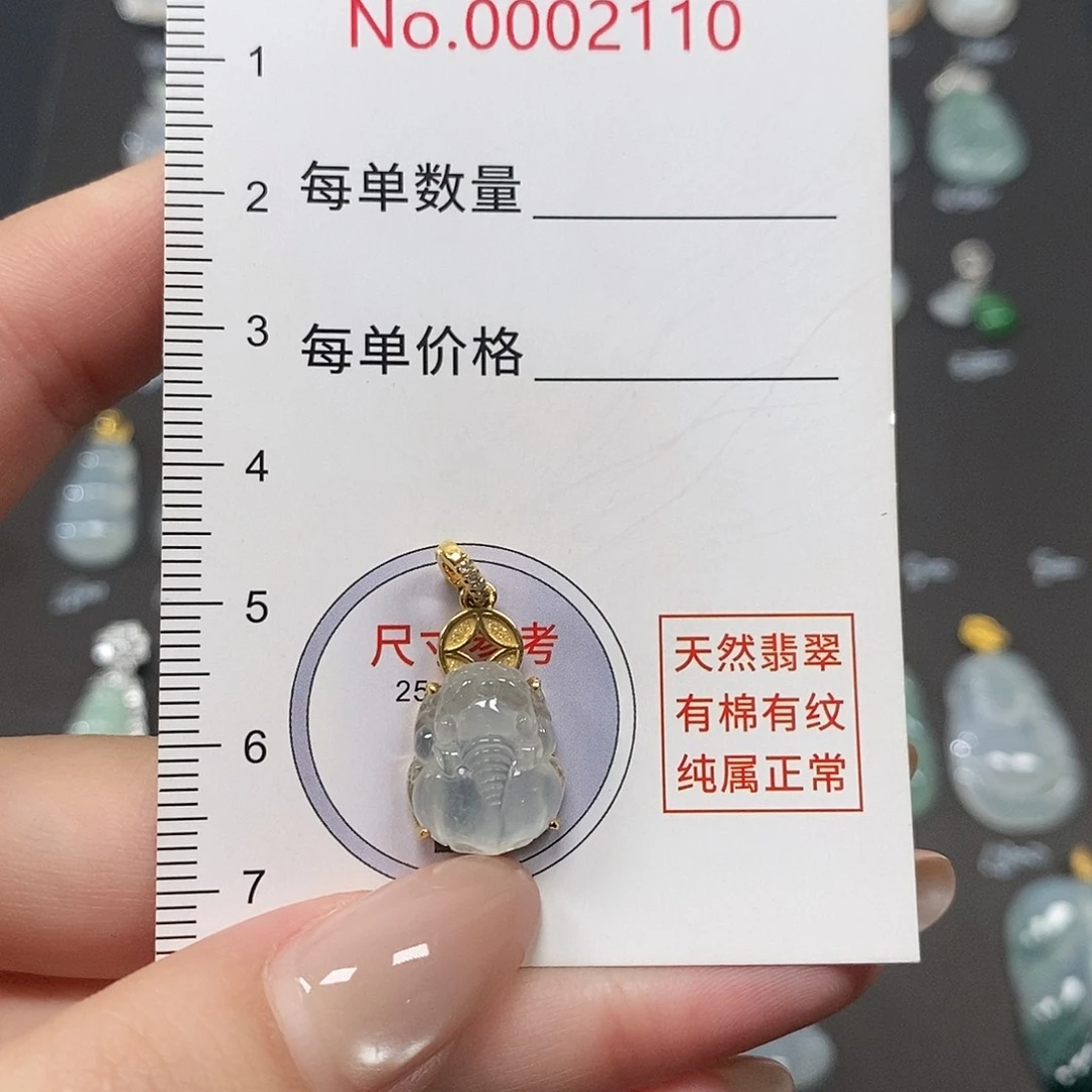 小***i翡翠18K金镶嵌颈饰