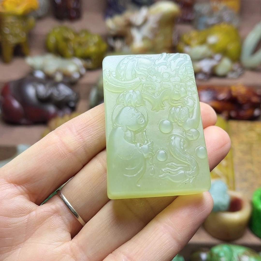 白玉菩提吊坠60。。