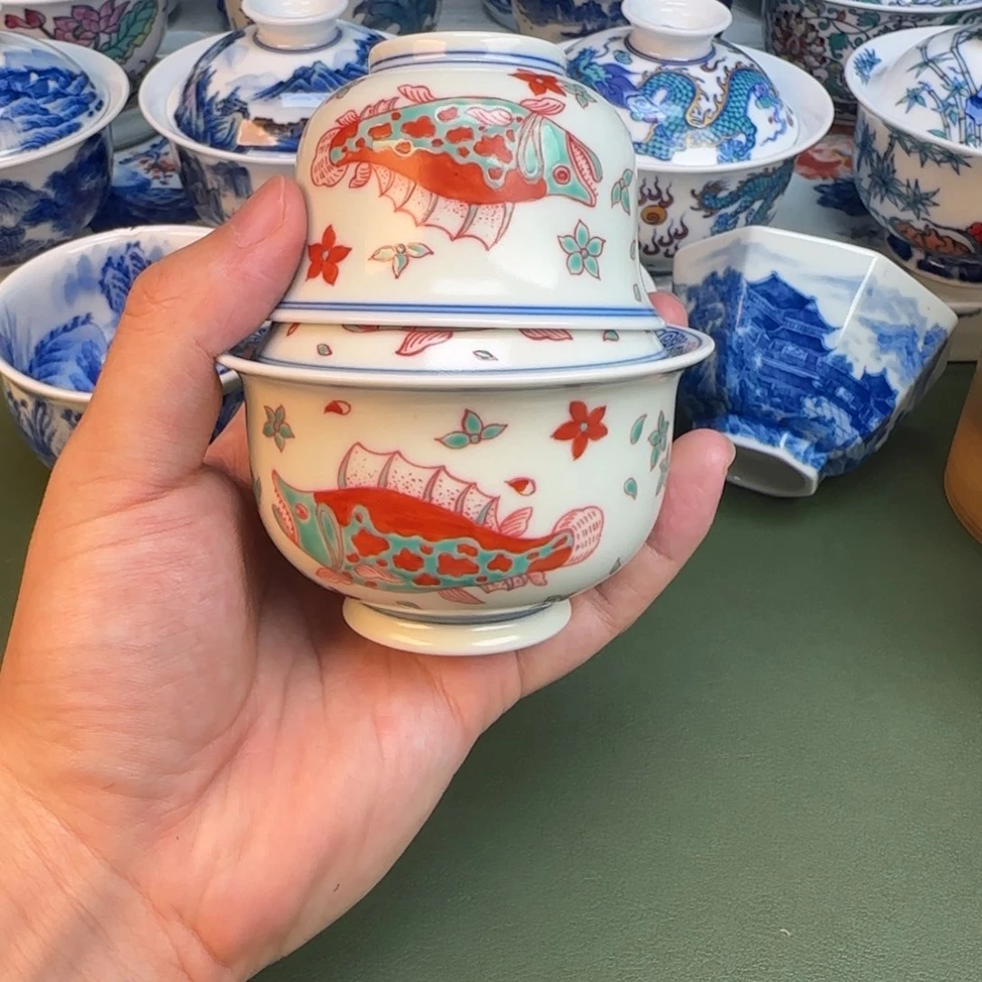彦祖纯手工手绘茶具