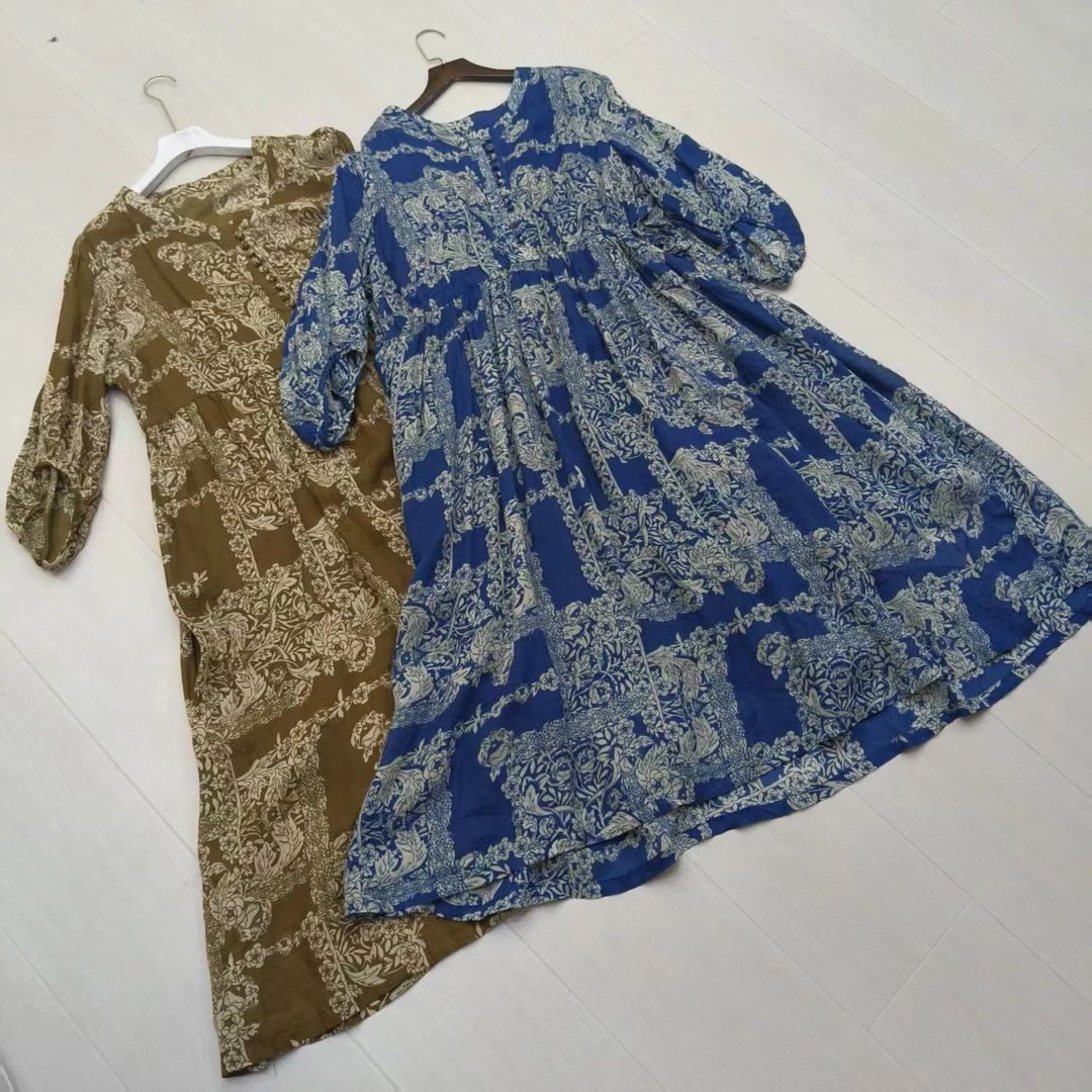 定制不支持7天无理由全苎麻连衣裙99018