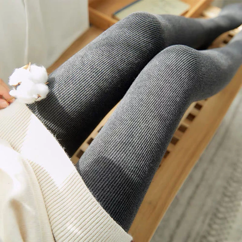 350克加绒加厚棉竖条纹显瘦打底袜连裤袜外穿百搭秋冬保暖打底裤