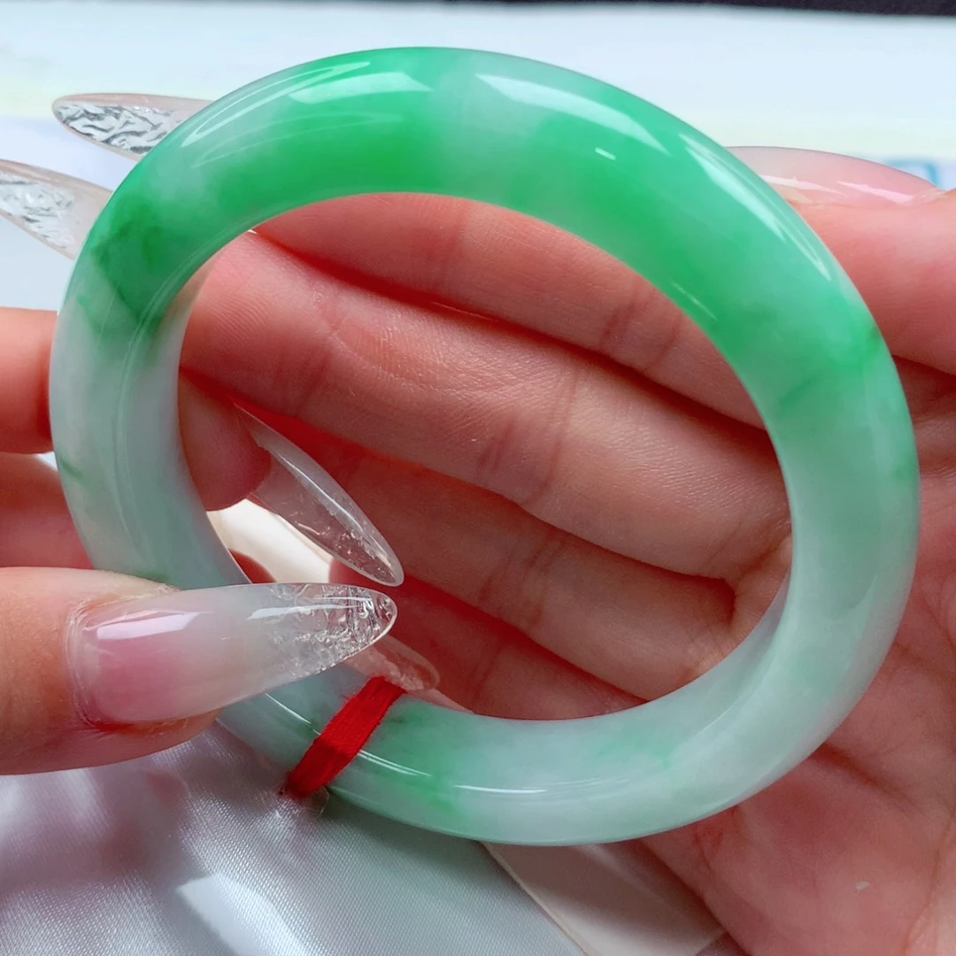 翡翠手镯未镶嵌天然缅甸翡翠A货手镯 49号