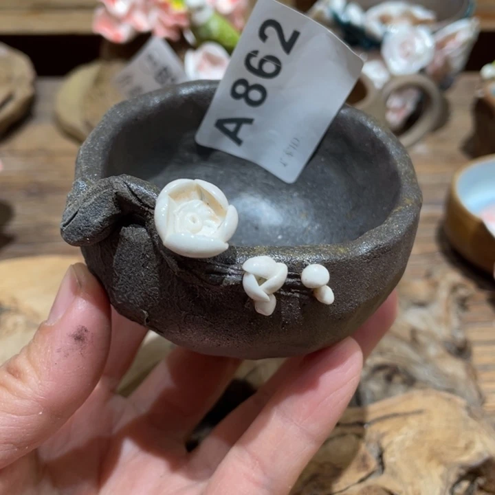 手工制作陶瓷茶具茶杯青蛙