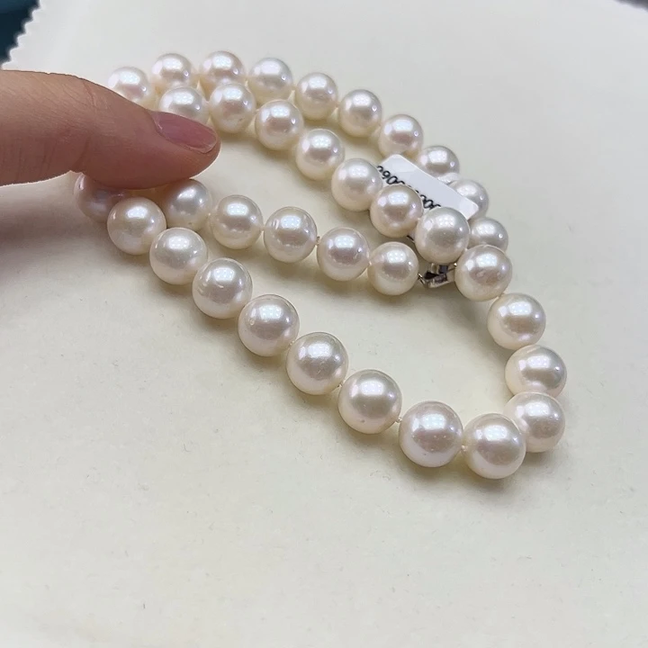 颈饰银S925镶嵌淡水珍珠➕11高品极光炫彩孤品
