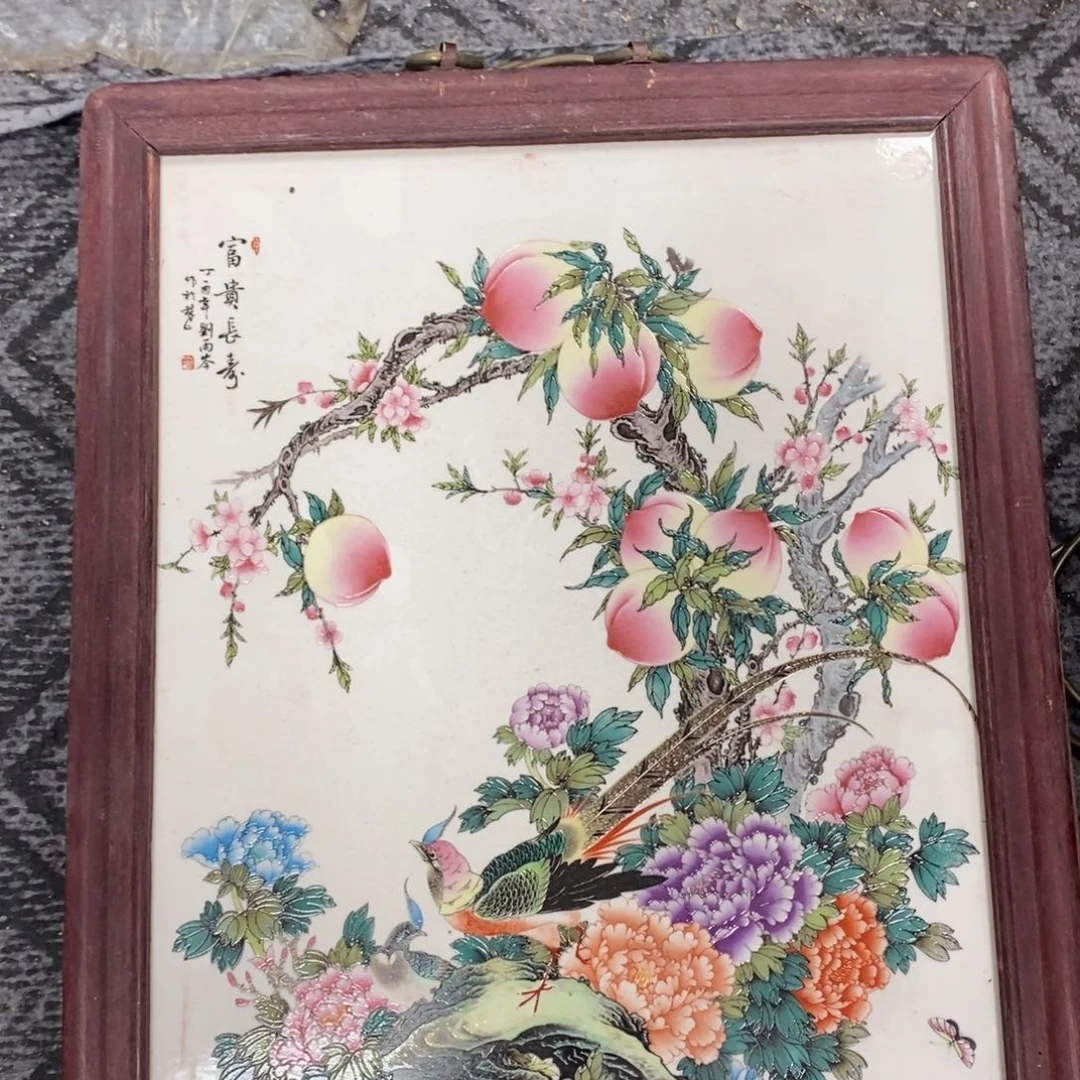 瓷片37*28厘米景德镇瓷板画柴窑烧制