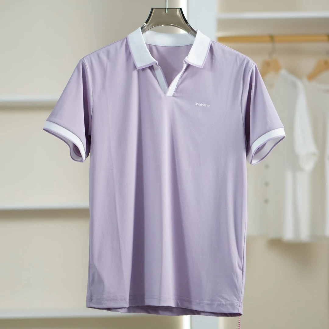 一路童行 娃ha系列 A665-1 女童休闲短袖POLO白色 22420310018