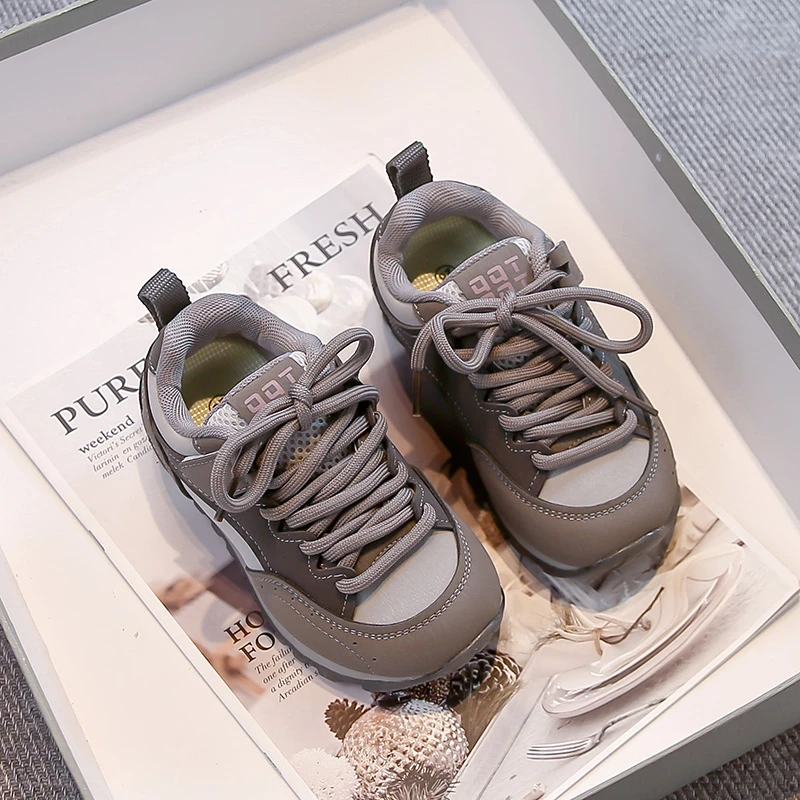 儿童运动鞋2025春秋新款儿童透气单网网面跑步鞋软底中大童老爹鞋