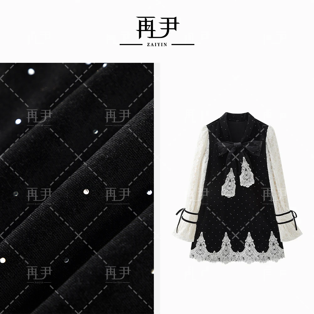 【奥利奥】小众设计师时尚定制轻奢气质黑色女士连衣裙G24DT021074