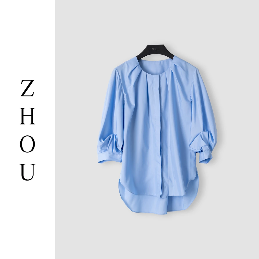 （周哥甄选）蓝色上衣-21931