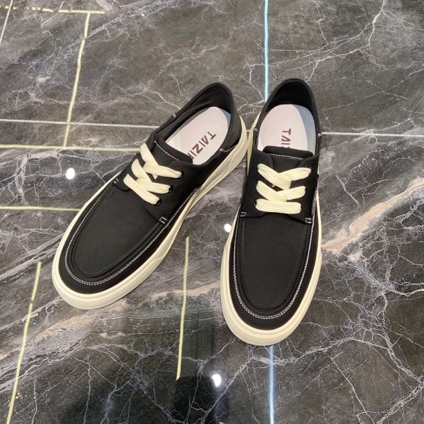 2025夏季帆布鞋潮流百搭休闲鞋简约轻便透气板鞋软底纯色男鞋