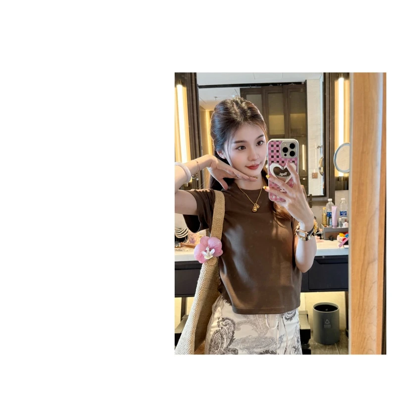 【苦咖啡】夏季时尚百搭设计款简版T恤-DX2025516