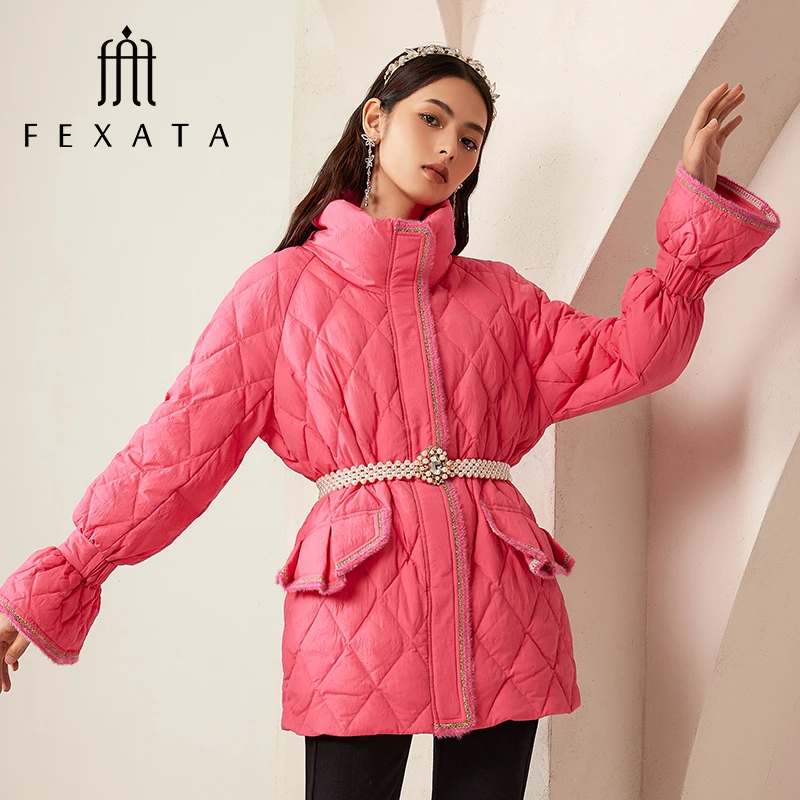 【小朱专属】FEXATA斐格思立领羽绒服加厚冬装外套女