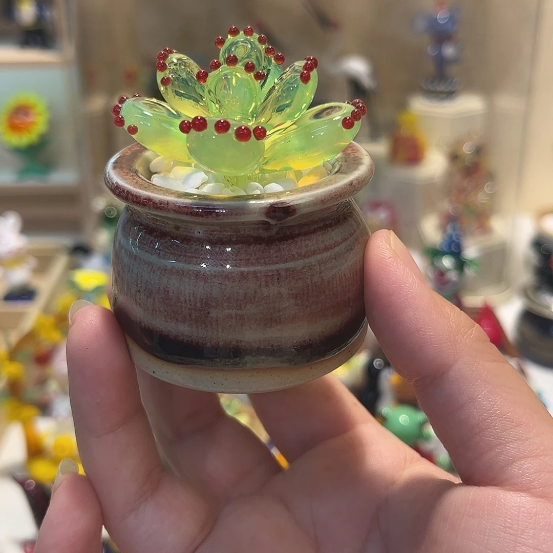 手工艺品琉璃熊童子