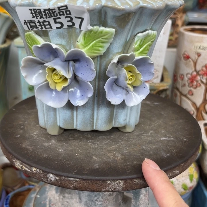 紫砂花盆粗陶材质多肉花盆537