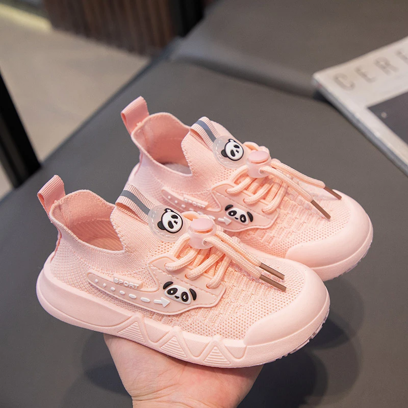 2025春秋新款儿童运动鞋男女童透气单鞋党化软底网鞋套脚板鞋