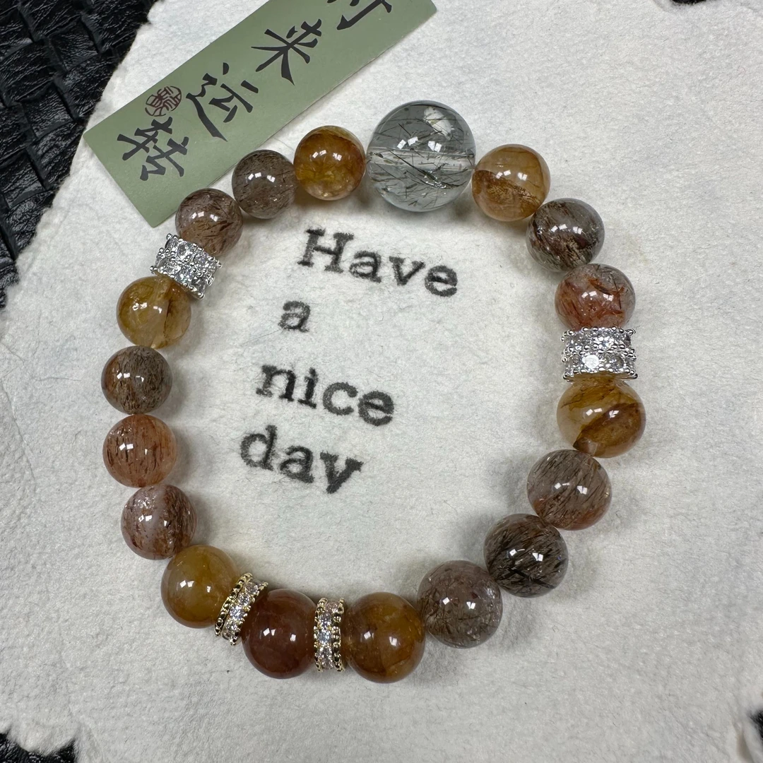 【富甲一方】天然水晶手串女原创小众设计款