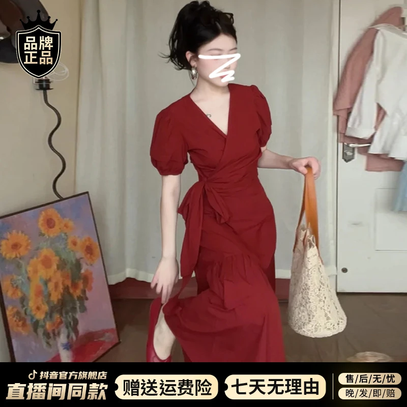 夏天轻奢洋气出街衣服高贵系连衣裙子女爆款2025夏新款高级感长裙