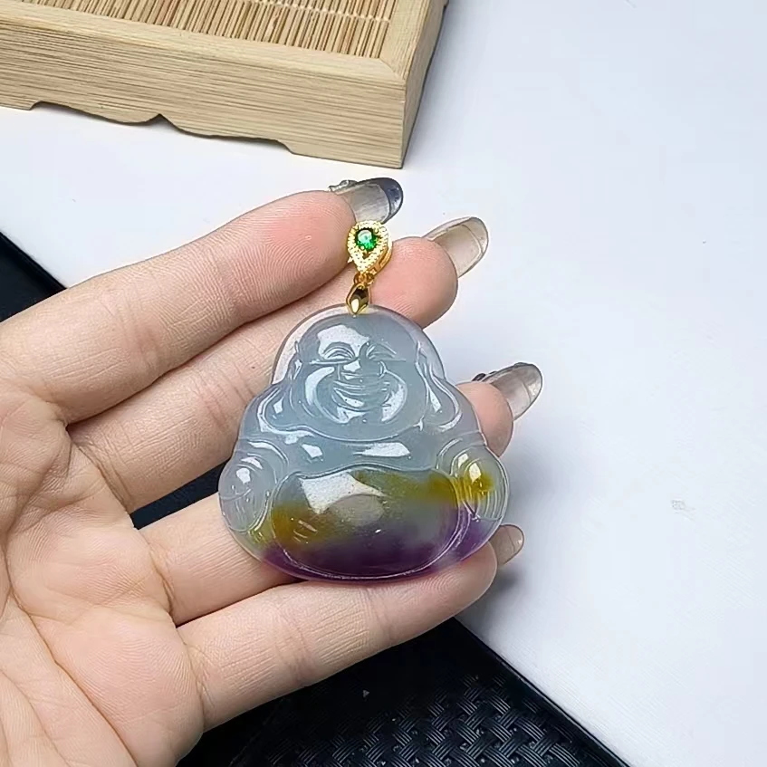 （聚宝严选）D144半黄老蓝水大佛公吊坠精致气质妈妈款时尚精美