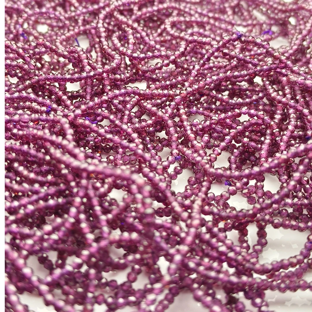 少女爆款闪亮纯天然小米串石榴石项链手链高端奢侈珠链百搭精致款