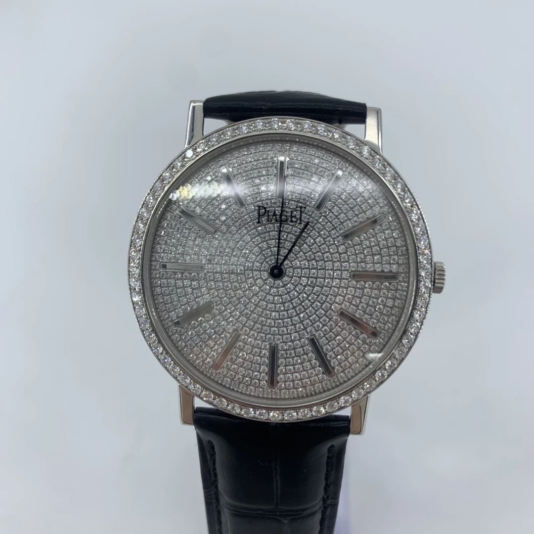 95新 Piaget/伯爵 男士系列 机械 后钻 升级钻盘 38MM 18k白金