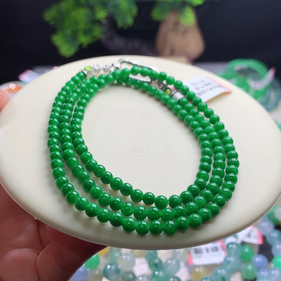 翡翠未镶嵌项链卡4.2mm