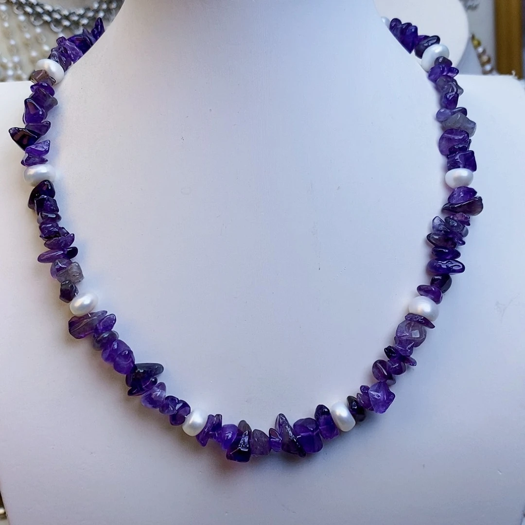 淡水珍珠颈饰银S925镶嵌