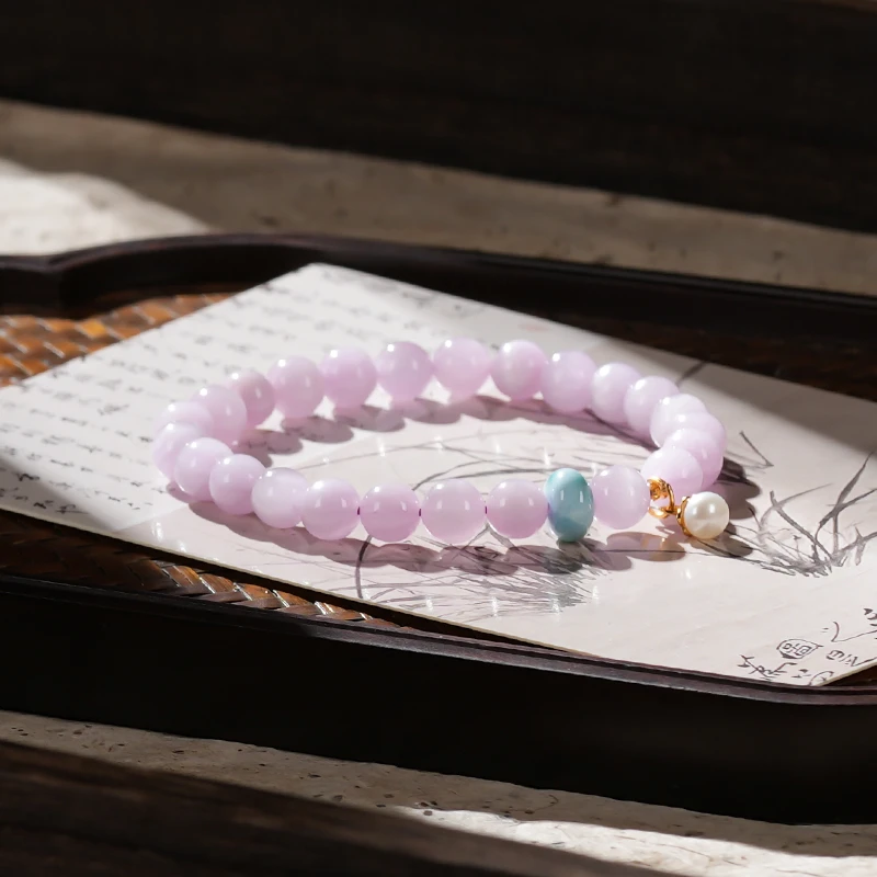 【木槿槿】天然紫锂辉手串女款约6m气质时尚串珠手链小清新CC2602