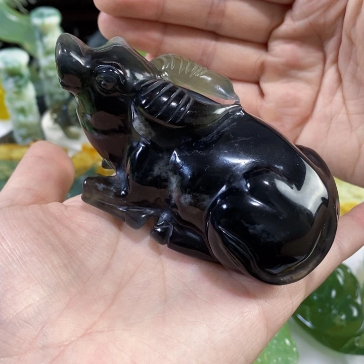 未镶嵌岫玉手把件