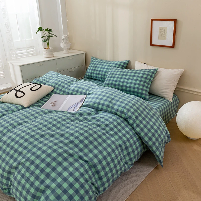 【全棉-四件套】全棉简约风高端色织工艺四件套100纯棉床品床上用品