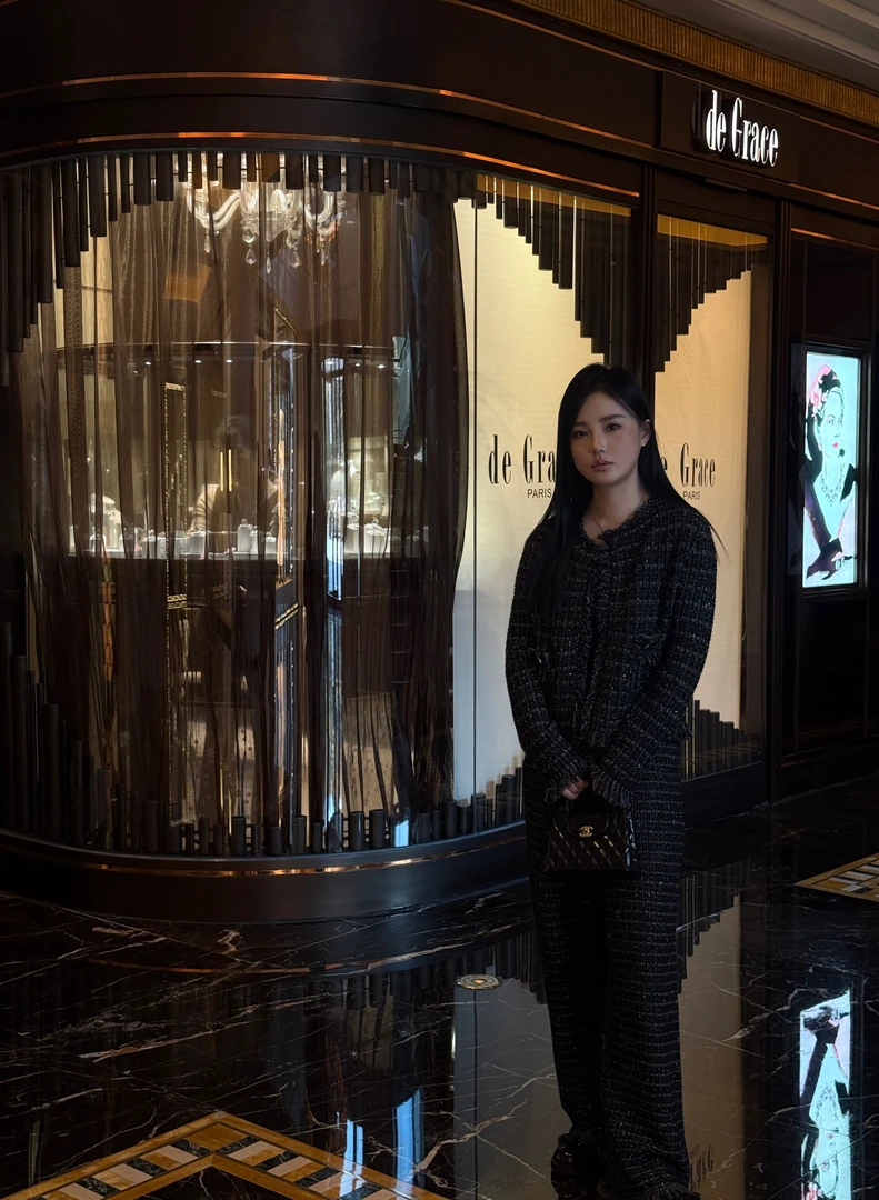 BEAUTY VENA粗花呢小香风流苏针织羊绒套装4WZKF008