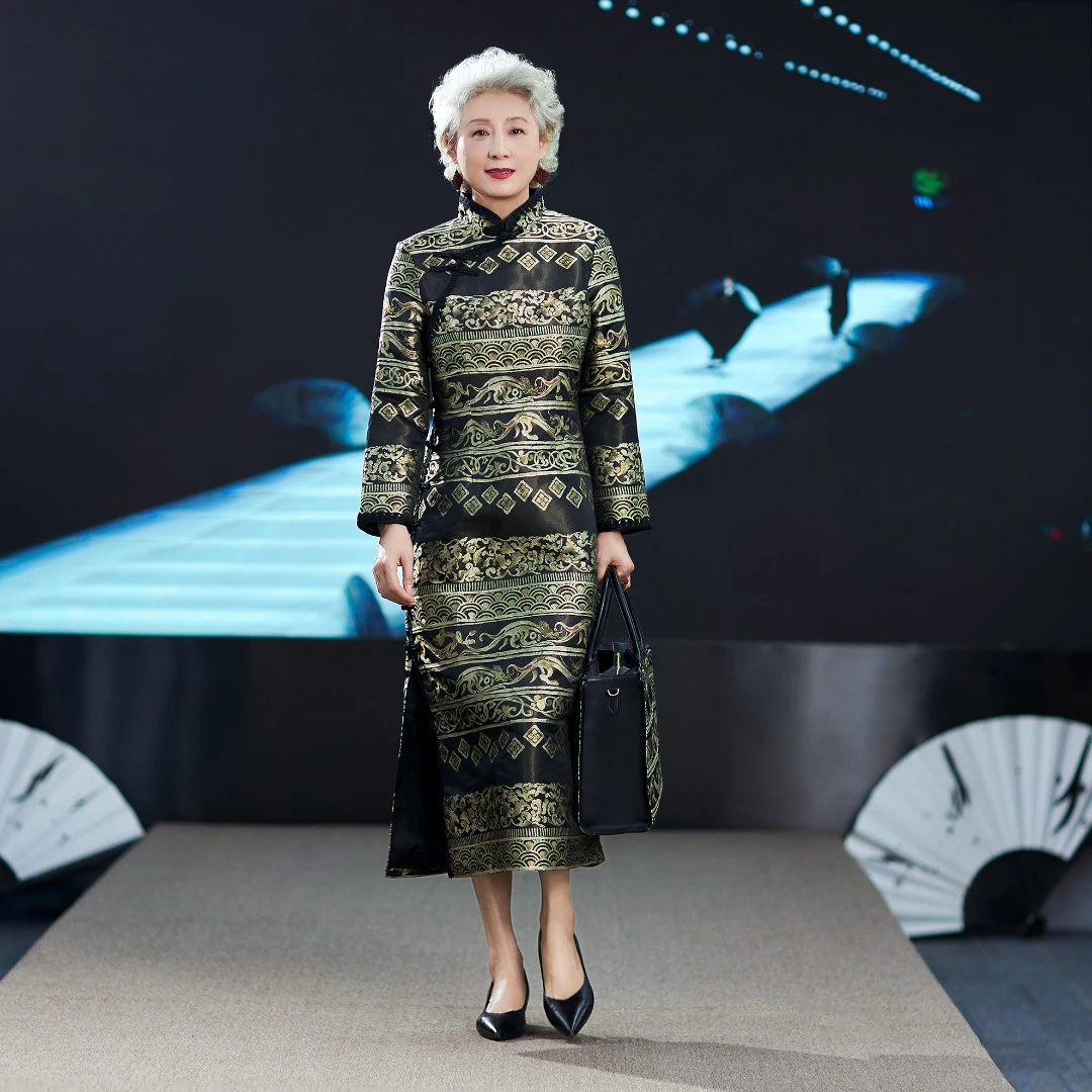 【万象有衣】战汉龙—原创设计师款蜀锦旗袍裙6045