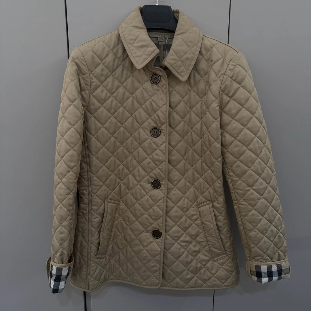 99新 BURBERRY/博柏利 M码/burberry博柏利格纹薄棉外套/99新