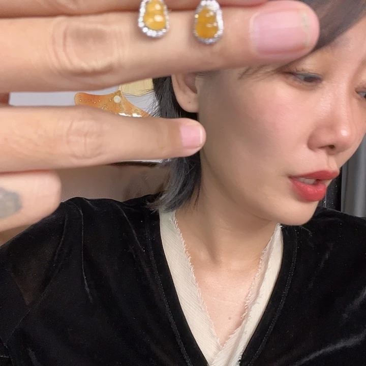 翡翠未镶嵌耳饰耳饰