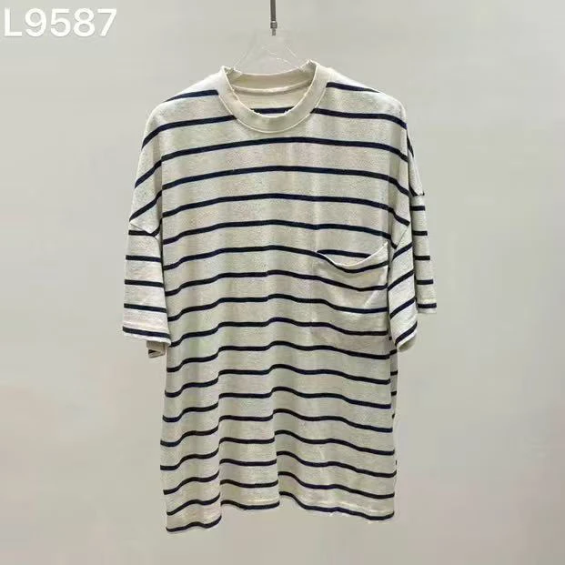 【BAI】夏新款条纹百搭宽松显瘦短袖T恤9587