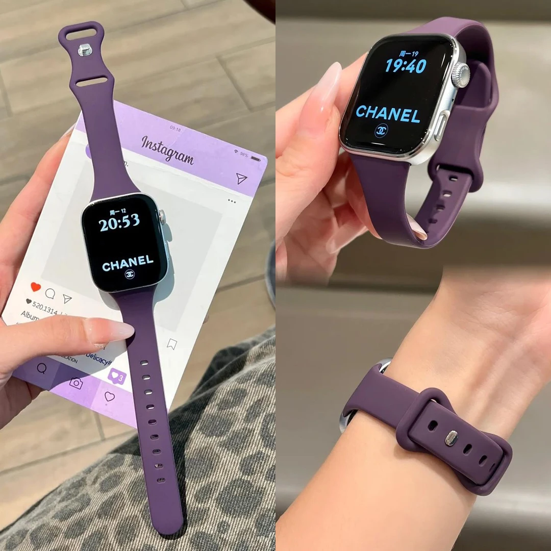 一体式小蛮腰硅胶表带适用华为watch FIT4代华为手表FIT3细款表带