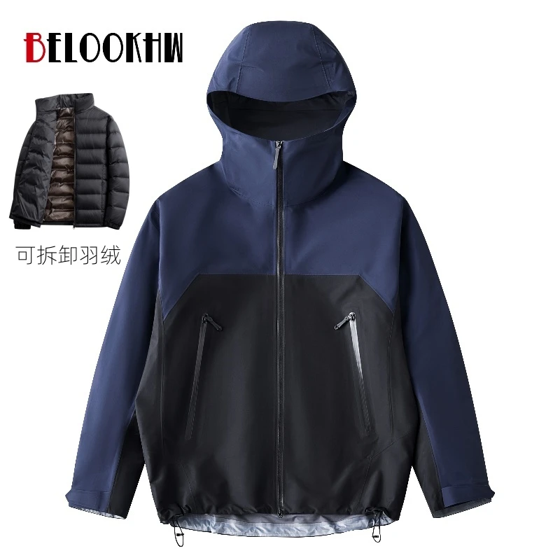 【JK羽绒系列】男女款防风防水软壳冲锋衣户外登山服y外套羽绒服