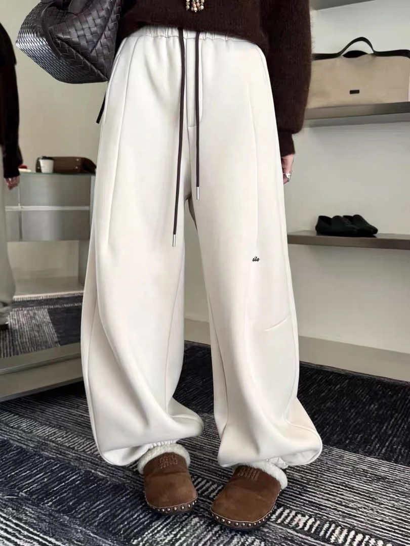 【甲木穿搭】oIo加绒彩色裤绳卫裤/名品25783