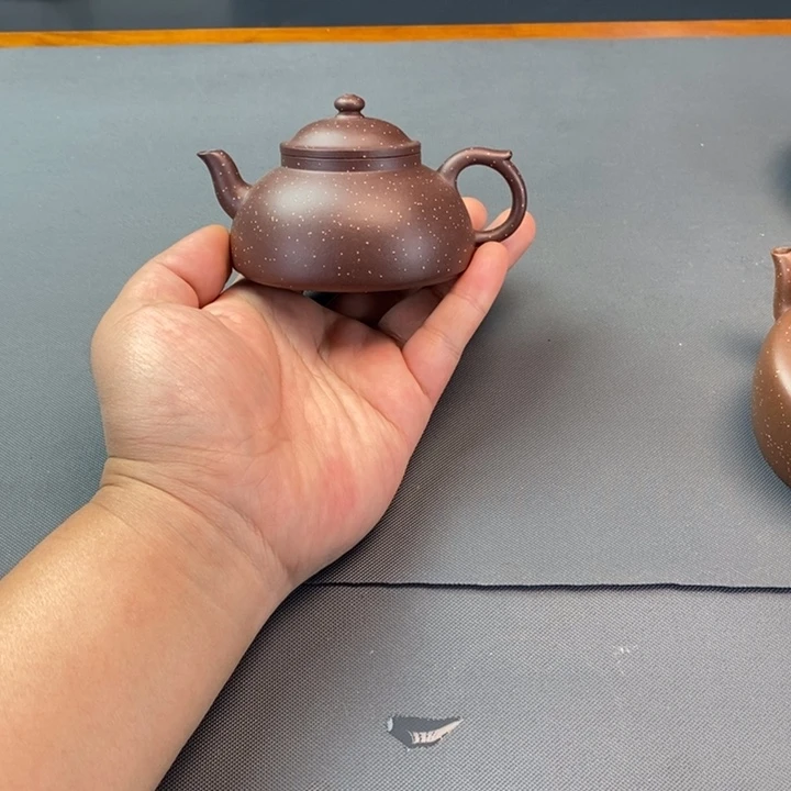 月***崖紫砂茶壶全手笠帽