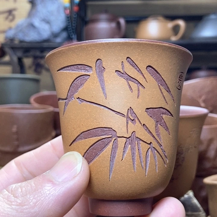 紫砂茶杯紫砂主人杯130毫升