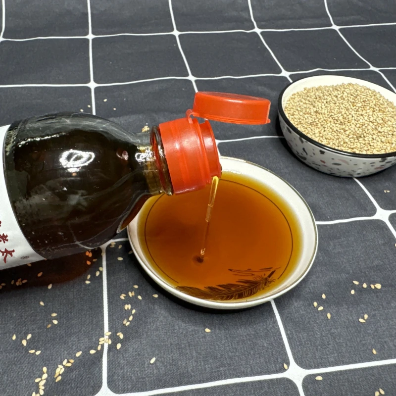 许老太小磨香油传统石磨工艺水袋法芝麻油凉调火锅油食用油精选