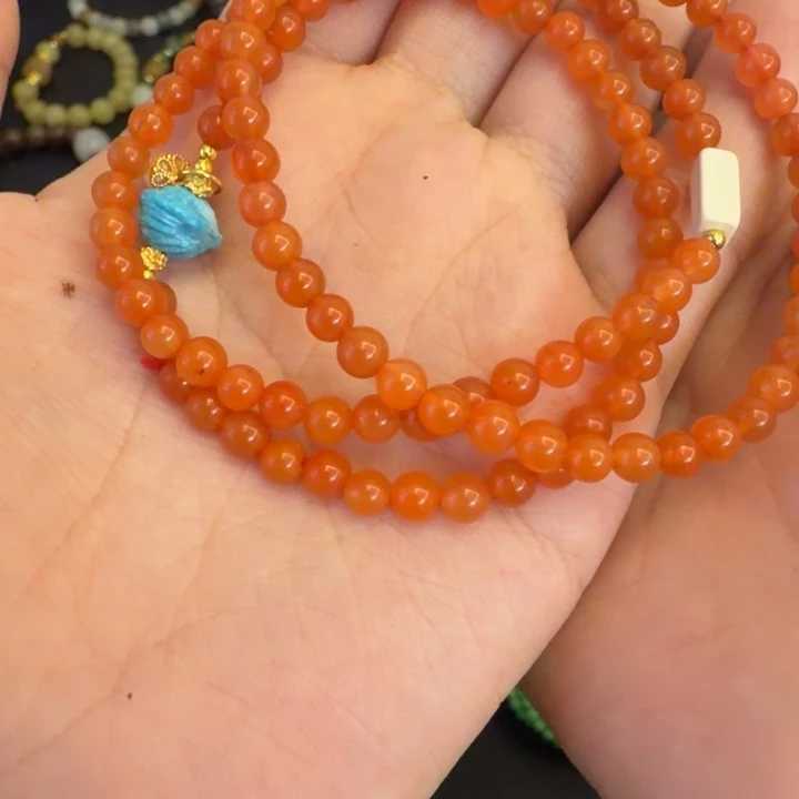 南红玛瑙未镶嵌手链