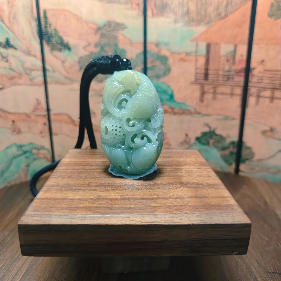 C和田玉锦鲤吊坠0880